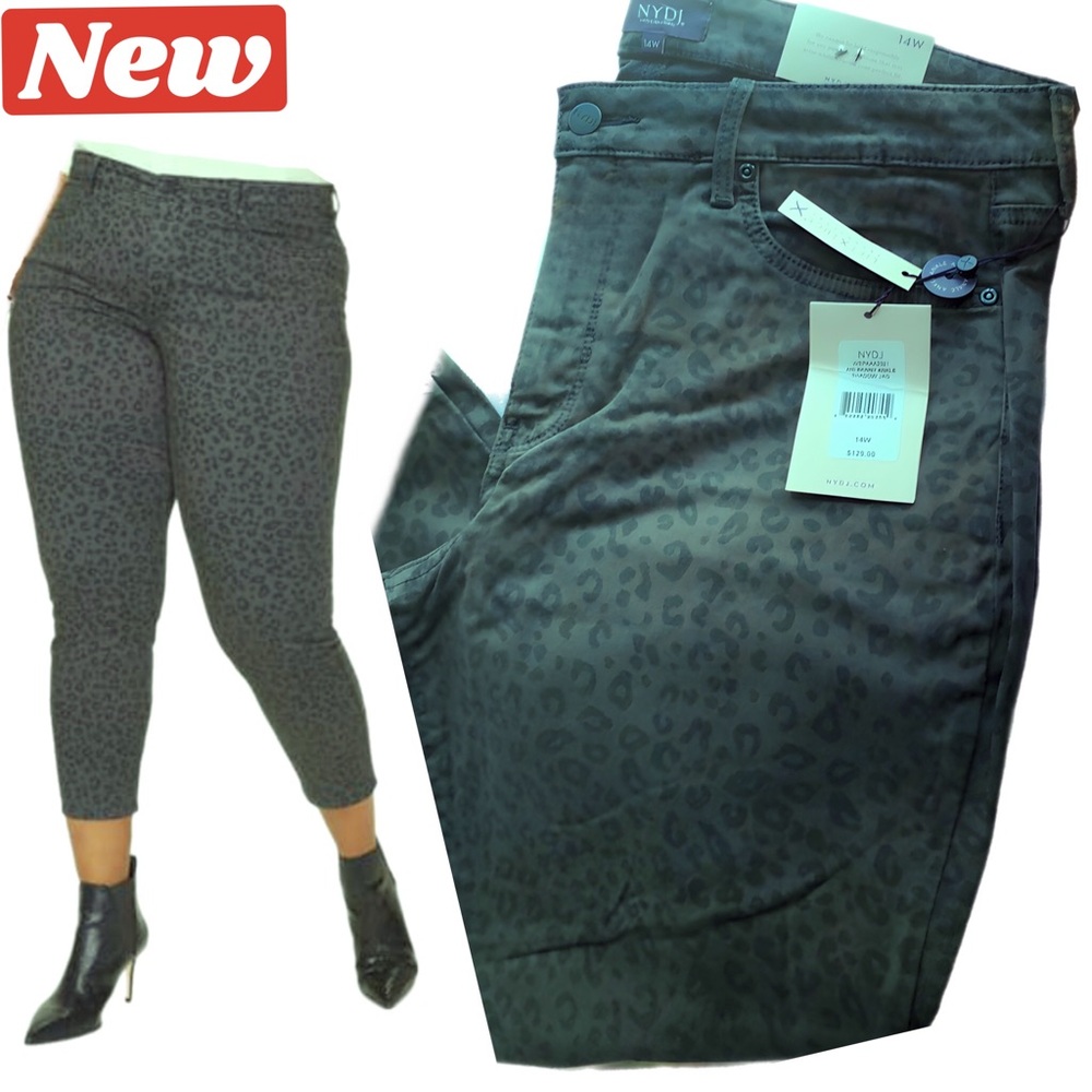 🛑CLEARANCE‼️➕🆕 NYDJ Ami lift x tuck Ankle Super Skinny Animal print Jeans